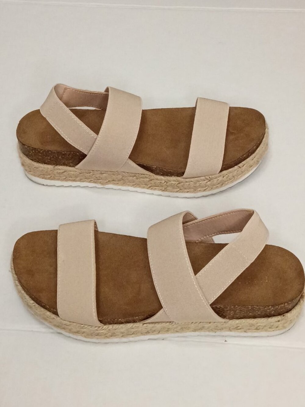 Madden Girl Cybell Nude Espadrille Platform Sandals Women's Size 7.5M - Picture 2 of 8